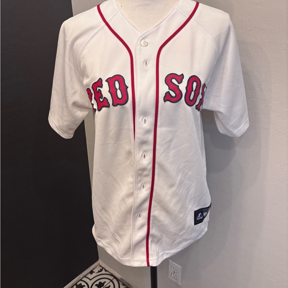 Women’s White MLB Red Sox Jersey